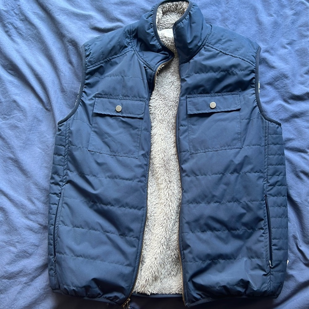 Surfside Large Fleece Vest - Navy